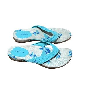 Merrell turquoise blue thong sandals women’s size 11